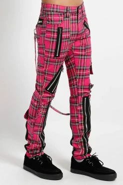 Tripp NYC Classic Slim Leg Bondage Pants [PINK PLAID] -AKUMU INK shop IS674MP PINKPLD S 1000x 1466e709 9912 4d7f bcbc 6c4120a32c4b