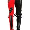 Tripp NYC Split Leg Bondage Pants [Black/Red] -AKUMU INK shop IS675M BLKRED F