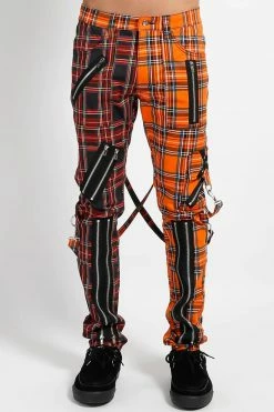 Tripp NYC Madness Pants [Black/Orange Plaid]