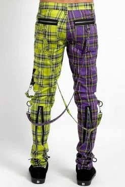 Tripp NYC Madness Pants [VIOLET/LIME PLAID] -AKUMU INK shop IS675MP VIOLETLIMEPLD B 1000x 5551d004 8642 469a 8d5a 8adf559c8539
