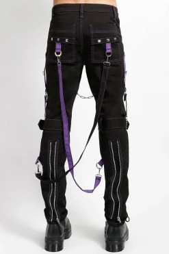 Tripp NYC Raider Pants [Black/Purple] -AKUMU INK shop IS7065M BLKPURPLE B 1000xcopy