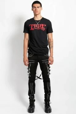 Tripp NYC Punk Parade Pants [Black/White] -AKUMU INK shop IS7120M BLKWHT FULL 1000x 2c46d784 70ce 4e71 ada1 fa92bb7900f2