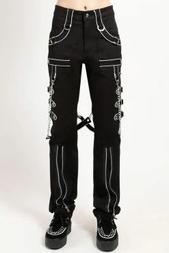 Tripp NYC Punk Parade Pants [Black/White] -AKUMU INK shop IS7120 BLKWHT F 1000x a224241d c8f3 4e66 a619 42143d2a1616