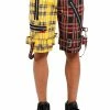TRIPP NYC Tripp Split Bondage Shorts [Black/Yellow Plaid] -AKUMU INK shop IS7173P YELLBLKPLD F
