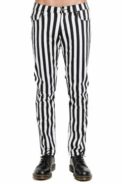 Tripp NYC Medium Stripe Rocker Jeans [Black/White]