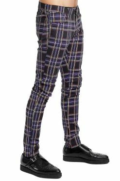 TRIPP NYC Tripp Rocker Jeans [Purple Plaid] -AKUMU INK shop IS7374P PRP S