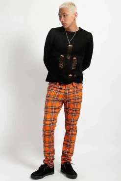 Tripp NYC Rocker Jeans [Orange Plaid] -AKUMU INK shop IS7374P ORGPLD FULL 1000x 3ce6a042 14bf 49c7 a17d ea49abb28a72