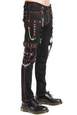 Tripp NYC No Excuses Bondage Pants [Black/Red] -AKUMU INK shop IS7430M BLKRED S dca6d6db d787 4eca 8a2b 2ebf39bc917e