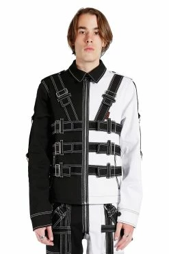 TRIPP NYC Tripp Split Pilot Jacket [Black/White]