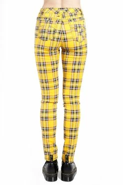 TRIPP NYC Tripp High Waist T-Back Jeans [Yellow Plaid] -AKUMU INK shop IS9260P YELPLD B