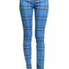 TRIPP NYC Tripp Womens High-Waist Pants [Blue Plaid] -AKUMU INK shop IS9260P BLUEPLD F