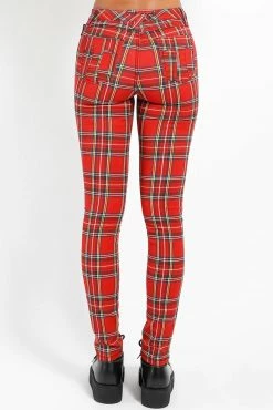 Tripp NYC High Waist T-Back Jeans [RED PLAID] -AKUMU INK shop IS9260P REDPLD B 252cab37 b725 4