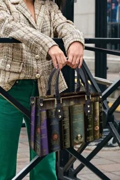 Gallery Serpentine Vintage Library Books Tote Bag - Librarian Purse 10 Gallery Serpentine Vintage Library Books Tote Bag - Librarian Purse -AKUMU INK shop JPVBLT2