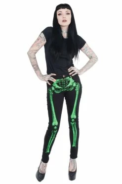 Kreepsville Skeleton Jeans [Unisex] [Green Bone]