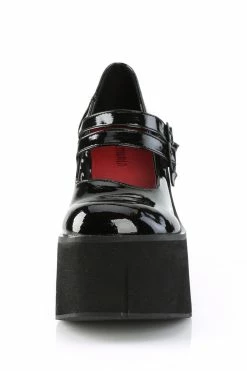 Demonia Kreepy KERA-08 Platform Mary Janes [Black Patent] -AKUMU INK shop KERA 08 B01