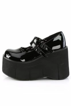 Demonia Kreepy KERA-08 Platform Mary Janes [Black Patent] -AKUMU INK shop KERA 08 B05