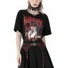 DARK IN LOVE Blood Hugs Pleated Mini Skirt [RED PLAID]