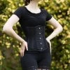 Gallery Serpentine Lace & Satin Long Torso Under Bust Corset -AKUMU INK shop LTlacesatinubLinnet
