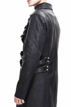 DEVIL FASHION General Death Military Goth Trench Coat 15 DEVIL FASHION General Death Military Goth Trench Coat -AKUMU INK shop Leather mens Coat