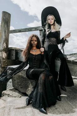 KILLSTAR Solstice Bell Bottoms -AKUMU INK shop Leggings Goth