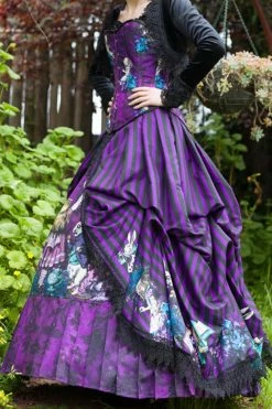 Gallery Serpentine Gothic Alice In Wonderland Victorian Corset Gown -AKUMU INK shop LinnetGothicAliceinWonderlandVictorianCorsetGown2