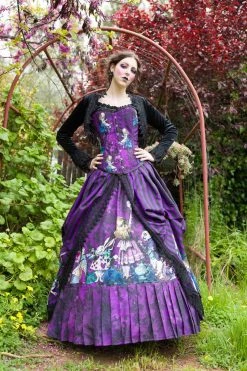 Gallery Serpentine Gothic Alice In Wonderland Victorian Corset Gown -AKUMU INK shop LinnetGothicAliceinWonderlandVictorianCorsetGown4