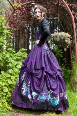 Gallery Serpentine Gothic Alice In Wonderland Victorian Corset Gown -AKUMU INK shop LinnetGothicAliceinWonderlandVictorianCorsetGown7
