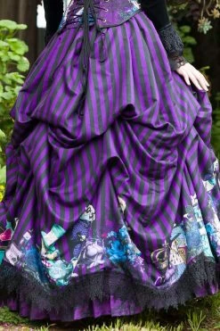 Gallery Serpentine Gothic Alice In Wonderland Victorian Corset Gown -AKUMU INK shop LinnetGothicAliceinWonderlandVictorianCorsetGown9