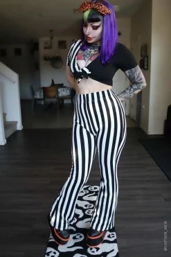 FOREST INK Beetle Flare Pants -AKUMU INK shop Lydia Deetz Outfit