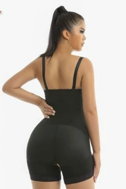 Gallery Serpentine Compression Shape Wear Upper Thigh To Under Bust Shaper -AKUMU INK shop M2001bodysuitshaperfirmback