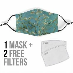 Gallery Serpentine Almond Blossoms - Eco Washable Face Mask -AKUMU INK shop MA32