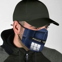 Gallery Serpentine Tardis Dr Who - Eco Washable Face Mask -AKUMU INK shop MA73