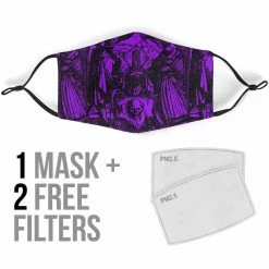 Gallery Serpentine Dance Of Death Purple- Men's Washable Face Mask -AKUMU INK shop MA774