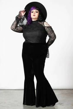 KILLSTAR Marisol Velvet Bell Bottoms -AKUMU INK shop MARISOL VELVET BELL BOTTOM PLUS W G x1600copy
