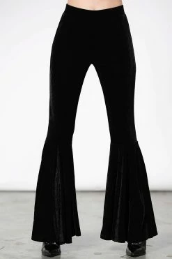 KILLSTAR Marisol Velvet Bell Bottoms -AKUMU INK shop MARISOL VELVET BELL BOTTOMS W B x1600copy