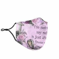 Gallery Serpentine Alice In Wonderland Quote - Eco Washable Face Mask -AKUMU INK shop MAcraz3