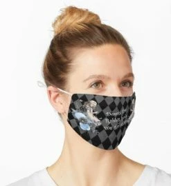 Gallery Serpentine Down The Rabbit Hole We Go Again -Mask -AKUMU INK shop Maskdowntherabbithole2grey