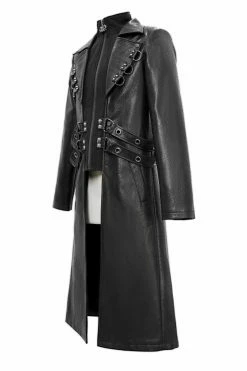 DEVIL FASHION General Death Military Goth Trench Coat 17 DEVIL FASHION General Death Military Goth Trench Coat -AKUMU INK shop Medieval Coat