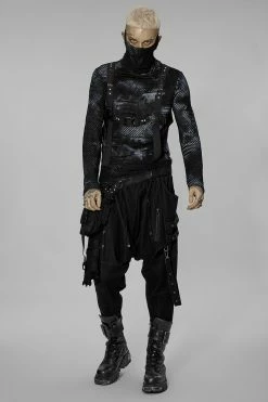 PUNK RAVE Dead Army Harness -AKUMU INK shop Mens Cyberpunk outfit