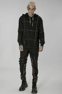 PUNK RAVE Metalhead Hoodie -AKUMU INK shop Mens Emo Hoodie