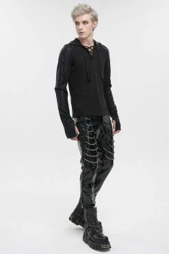 DEVIL FASHION Grim Death Hooded Top -AKUMU INK shop Mens Medieval Top