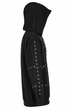 PUNK RAVE Metalhead Hoodie -AKUMU INK shop Mens Plus Size Hoodie