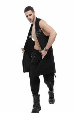 DEVIL FASHION Witcher Netted Open Vest -AKUMU INK shop Metal Head Vest