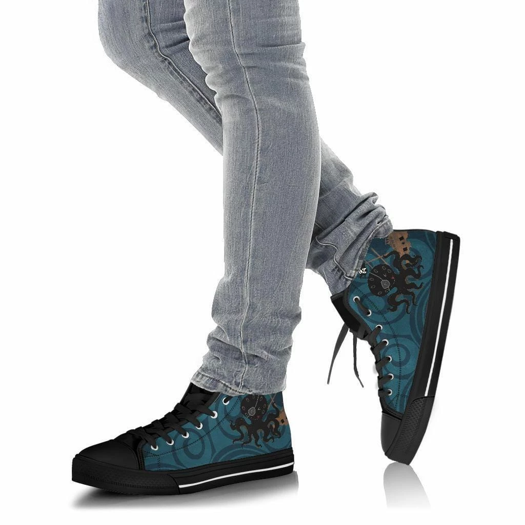 Gallery Serpentine Pirate Kraken Ocean, Women's Hi Tops, FREE Shipping 7 Gallery Serpentine Pirate Kraken Ocean, Women's Hi Tops, FREE Shipping - Image 5