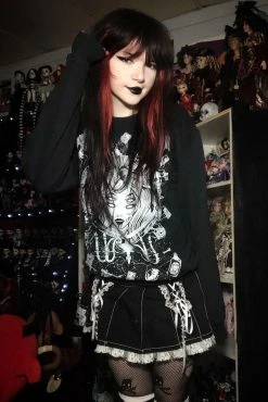 Tripp NYC Lolita Suspender Skirt [Black/White] -AKUMU INK shop Occult Clothing Online Store c09fb3a0 b548 4a6f 843b b02a6155e452