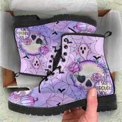 Gallery Serpentine SPOOKY Pastel Goth, Vegan Women's Boots, FREE Shipping -AKUMU INK shop PAGOT3pastelgothIseethroughyouboots4