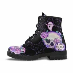 Gallery Serpentine Black SPOOKY Pastel Goth, Vegan Women's Boots, FREE Shipping -AKUMU INK shop PASGOT4