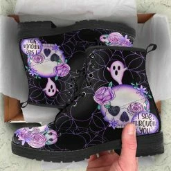 Gallery Serpentine Black SPOOKY Pastel Goth, Vegan Women's Boots, FREE Shipping -AKUMU INK shop PASGOT44