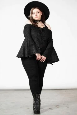 KILLSTAR Periwinkle Halter Crop Top -AKUMU INK shop PERIWINKLE HALTER CROP TOP PLUS W E x1600copy