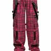 Tripp NYC Strap To Strap Pants [PINK PLAID]